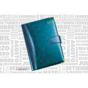 AGENDA DIA  A DIA CON TAPA COSIDA CON BOTON IMANTADO